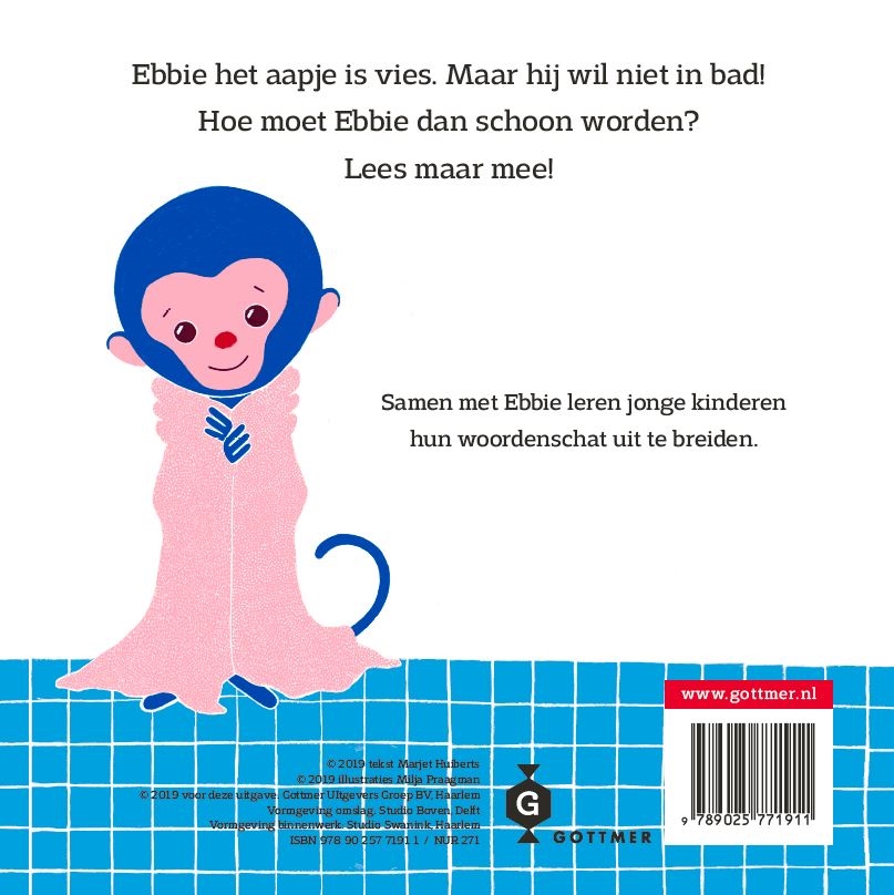 Ebbie in de wasbak, foto 2 van 2